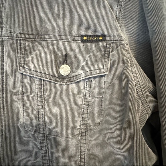 Men's Lucky Brand Gray Corduroy Classic Jacket - Picture 4 of 10